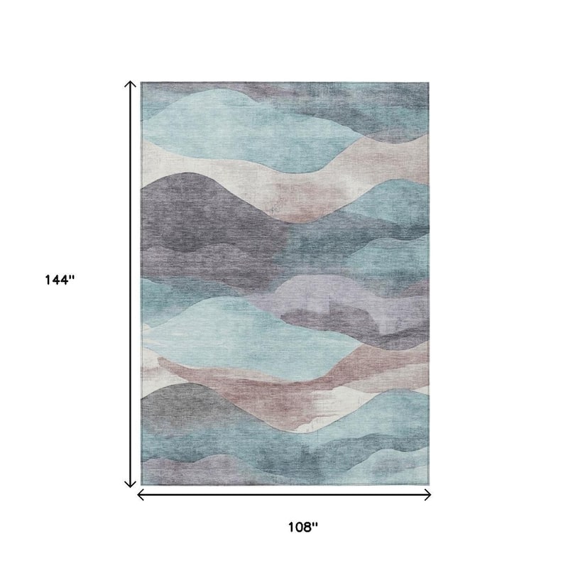 HomeRoots Abstract Transitional Rectangle Outdoor Rug