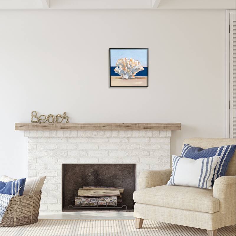Stupell Coral Still Life Painting Framed Giclee Art Design by Ethan Harper