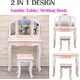 preview thumbnail 24 of 25, Girls Vanity Table with Mirror and Drawer