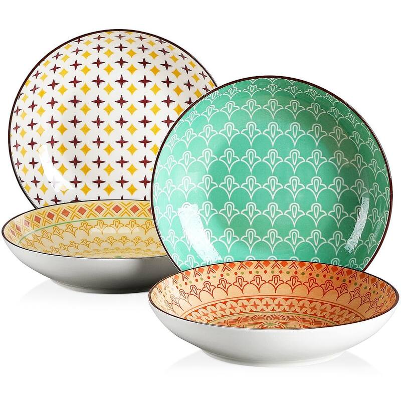vancasso Macaron 4-Piece Multi-Color Dinner Plates Dessert Soup Plates