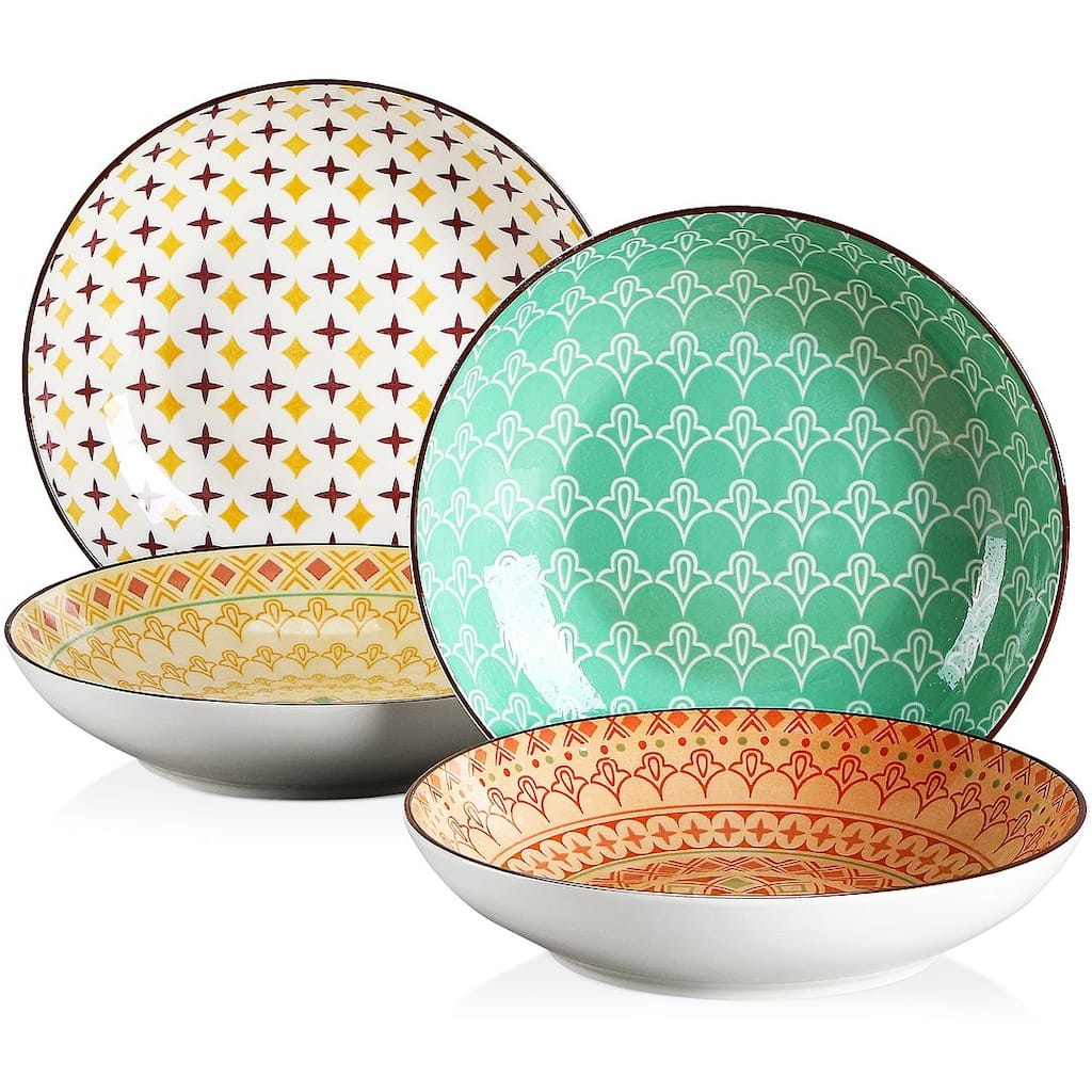 vancasso Macaron 4-Piece Multi-Color Dinner Plates Dessert Soup Plates