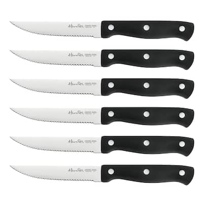 Steak Knives Set Of 6, Full Tang German Stainless Steel Steak Knives