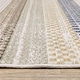 preview thumbnail 6 of 10, Cavett Textural Geometric Striped Ivory/ Multi Area Rug