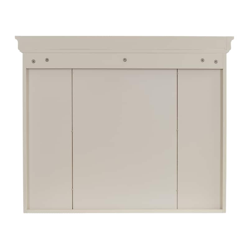 Wall Mounted Bathroom Storage Cabinet, Bathroom Wall Cabinet with Mirror Door, Medicine Cabinet with 6 Open Shelves