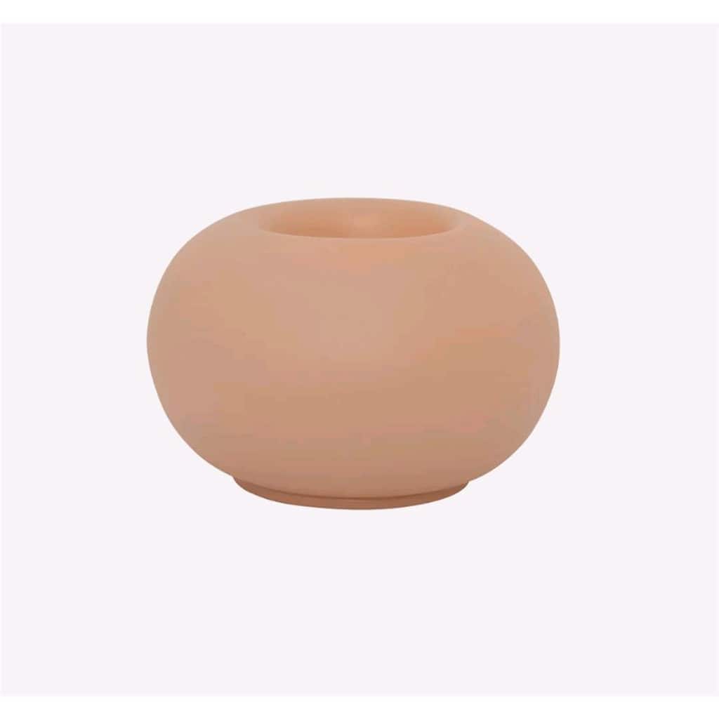 Tealight Holder Recycled Glass Bubble- ST - Cameo brown