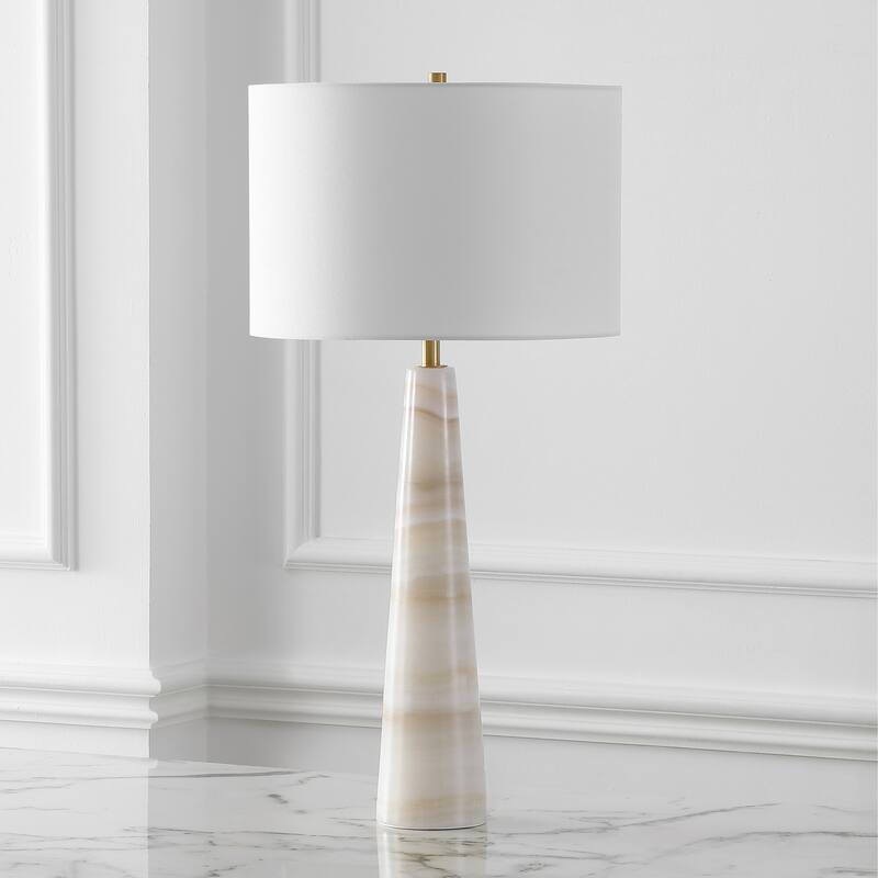 SAFAVIEH Couture Ismeralda 31-Inch Dimmable Table Lamp with LED Bulb - 15"W x 15"D x 31"H