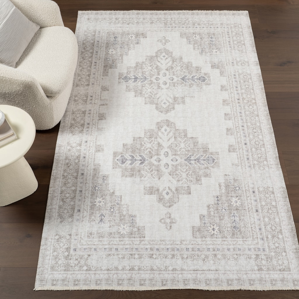 Nuloom Alexia SpinClean Traditional Machine Washable Area Rug