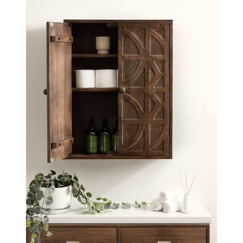 Kate and Laurel Galliene Wood Wall Cabinet