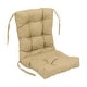 preview thumbnail 32 of 61, Multi-section Tufted Outdoor Seat/Back Chair Cushion (Multiple Sizes) 18" x 38" - Sandstone