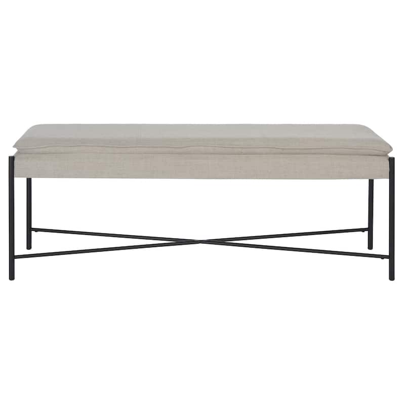 SAFAVIEH Kara 19-inch Cushioned X-Bench - 50" W x 13.5" L x 19" H - 50" W x 13.5" L x 19" H