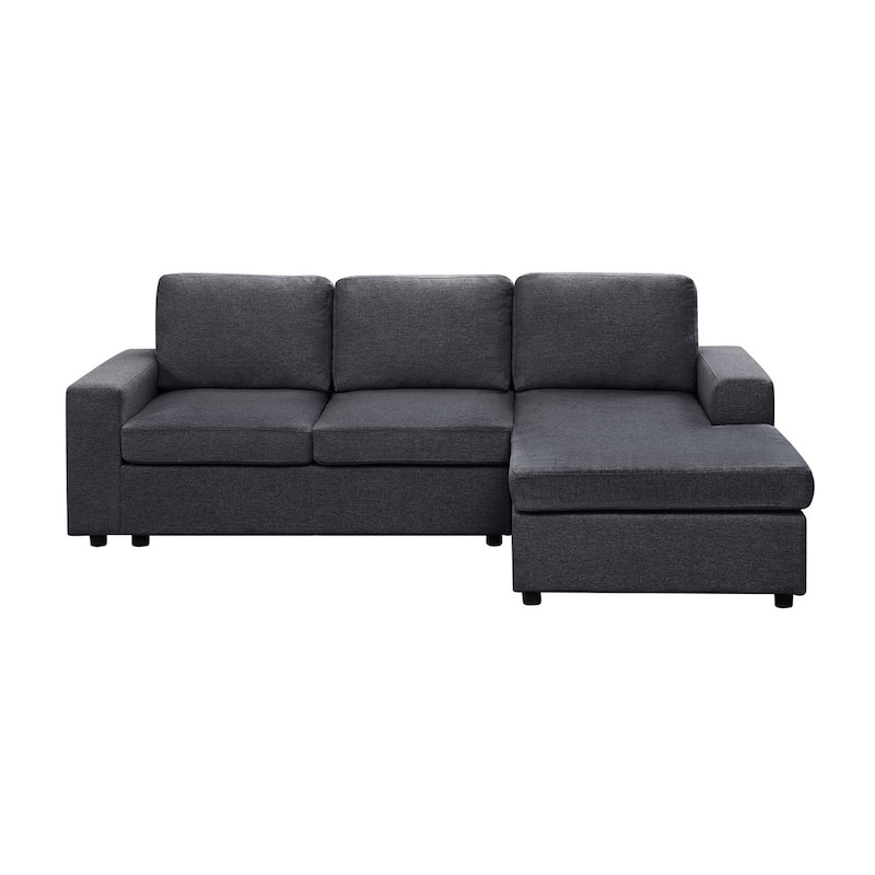 Linen Sofa with Reversible Chaise