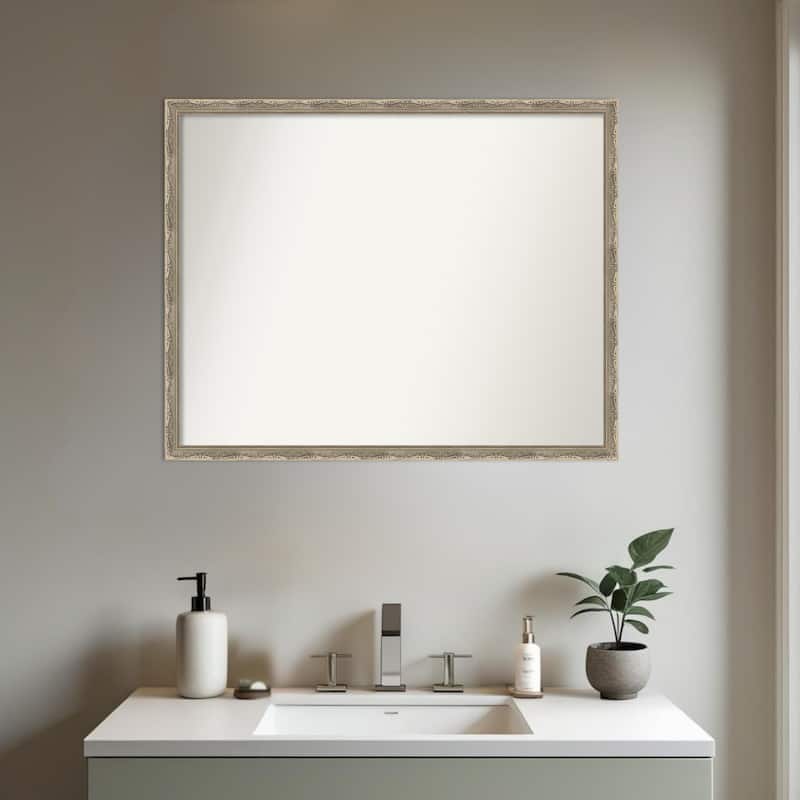 Mila Non-Beveled Wood Framed Bathroom Vanity Wall Mirror