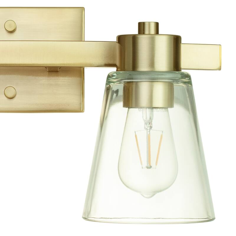 Prominence Home Fairendale Traditional Farmhouse Bathroom Vanity Light, Soft Gold - Soft Gold