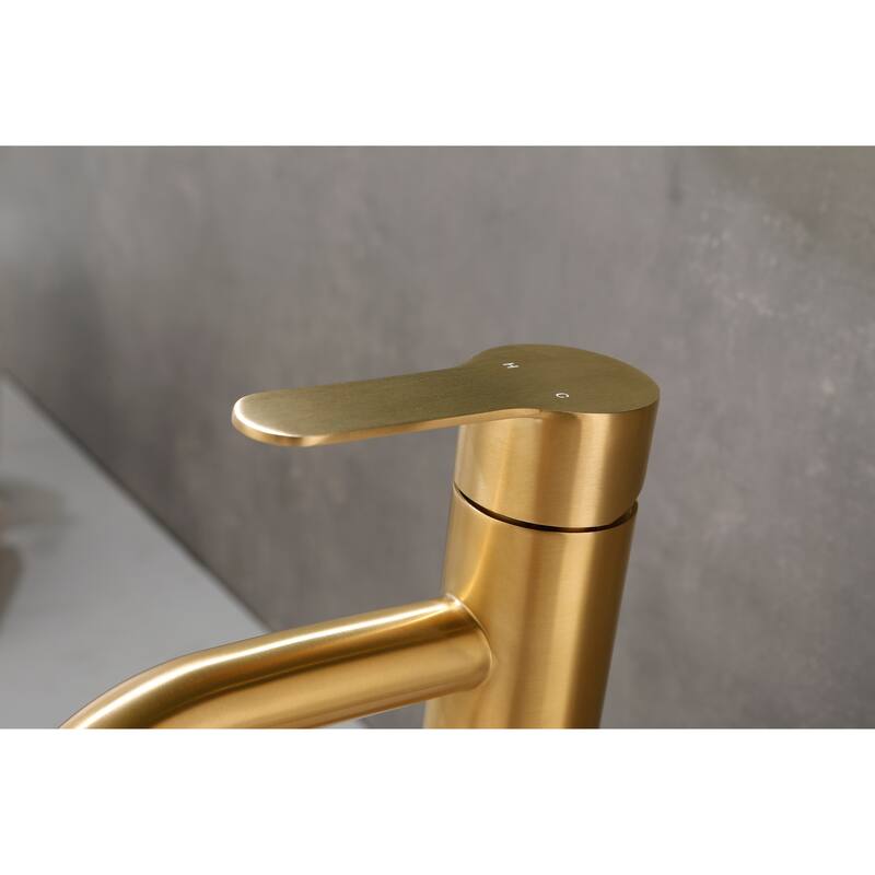 Modern Single Handle Bathroom Sink Faucet with Controls for Water Flow Speed and Temperature, Easy Clean