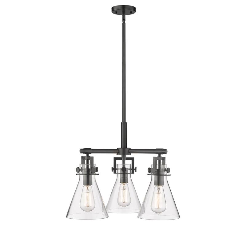 Innovations Lighting Newton Cone - 3 Light 7" Stem Hung Pendant
