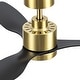 preview thumbnail 125 of 127, 52"/42" Black/Gold LED Ceiling Fan with Lights Remote(3-Blade)