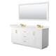 Option White, Gold Trim, White Quartz Top