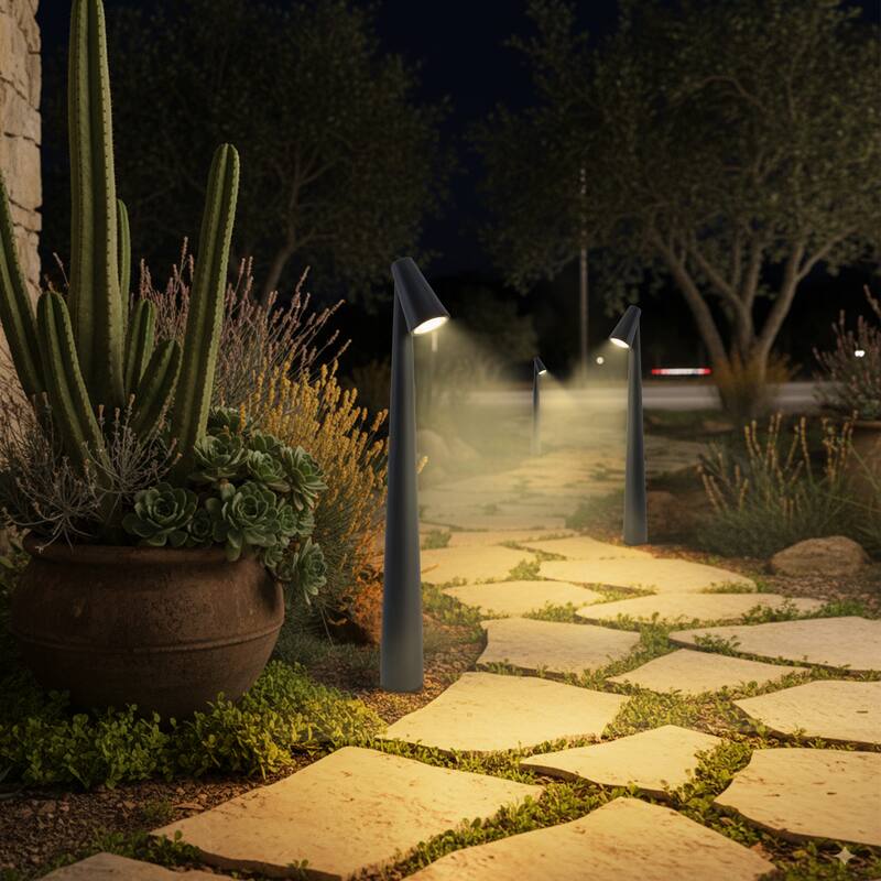 C Cattleya Low-Voltage Matte Black Aluminum 3000K LED Outdoor Path Light