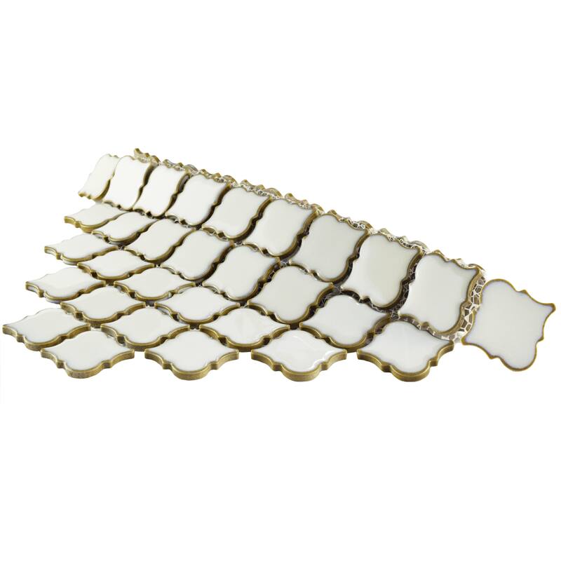 Merola Tile Hudson Tangier Snowcap White 12-3/8" x 12-3/8" Porcelain Floor and Wall Tile