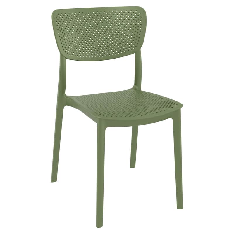 33" Olive Green Stackable Patio Dining Chair