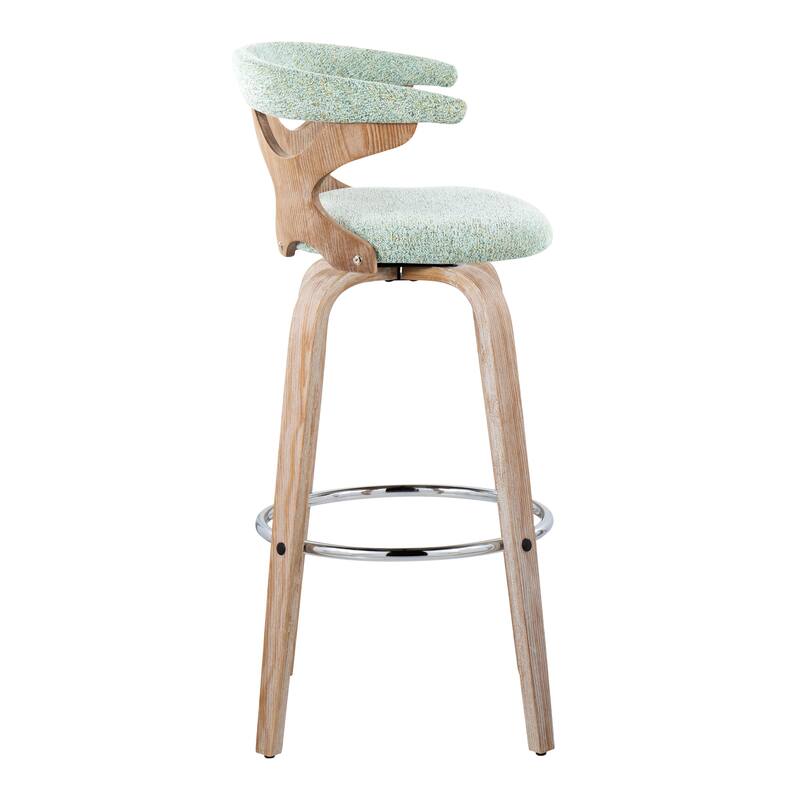 Carson Carrington Viby 30" Fixed-Height Bar Stool with Bent Wood Legs & Round Footrest (Set of 2)
