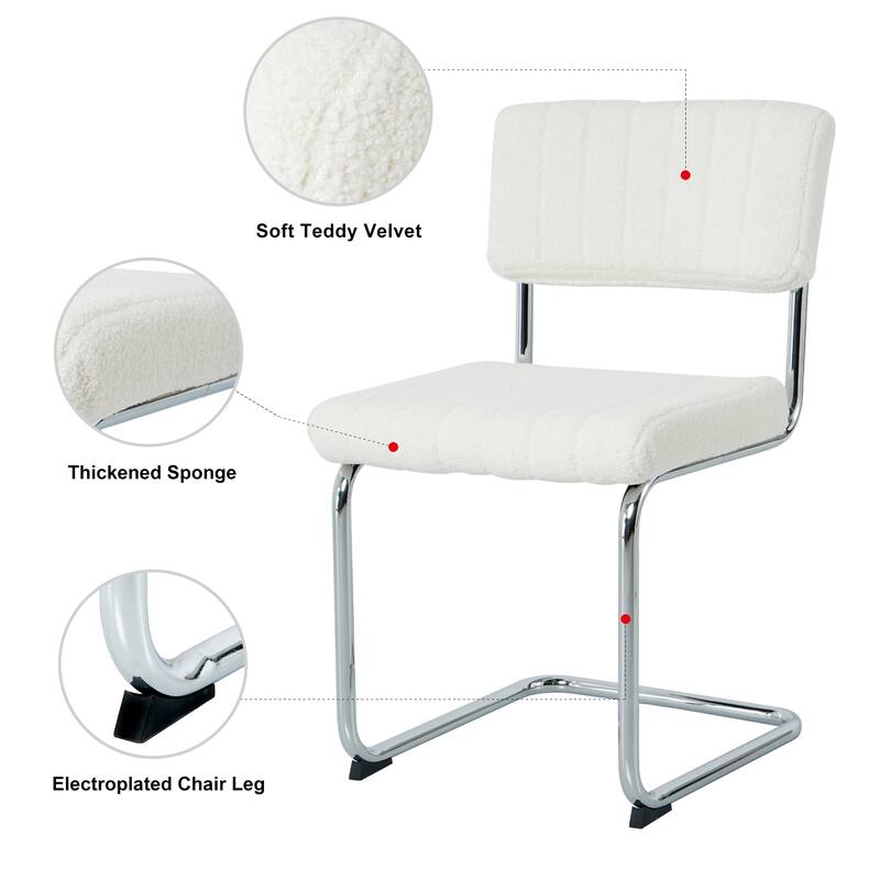 Modern Dining Chair with Metal Legs (Set Of 4)