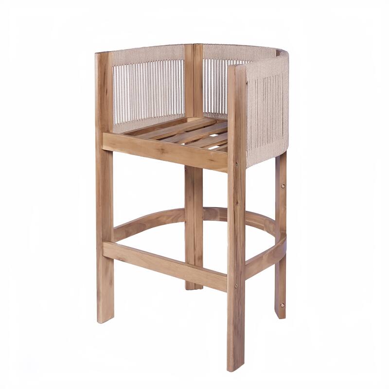 Christopher Knight Home - Martinez Outdoor Acacia Wood Barstools (Set of 2)