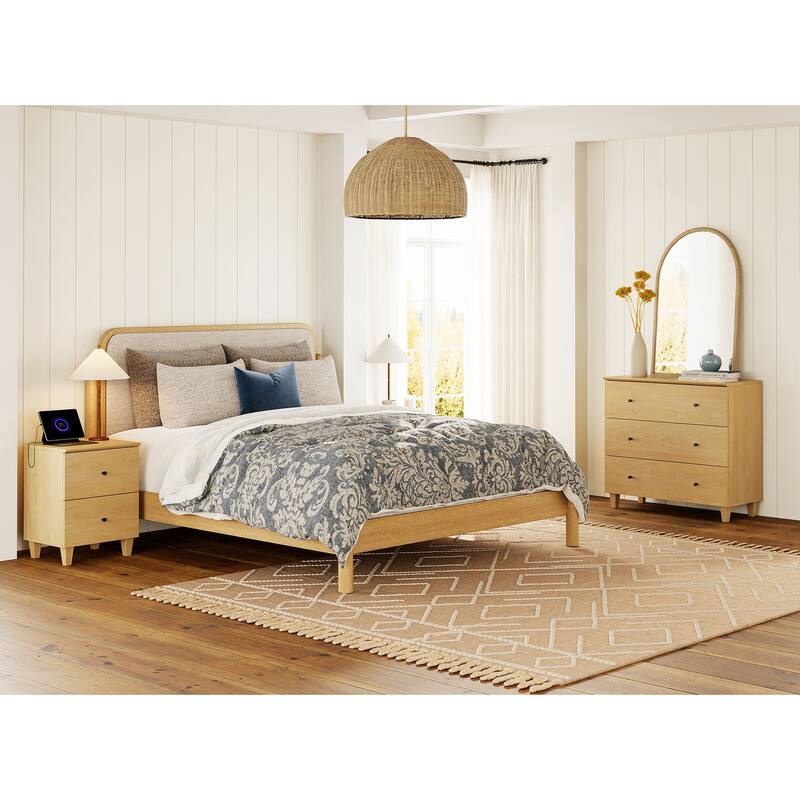 3-Drawer Dresser and Nightstand Set for Bedroom - 2 Packs
