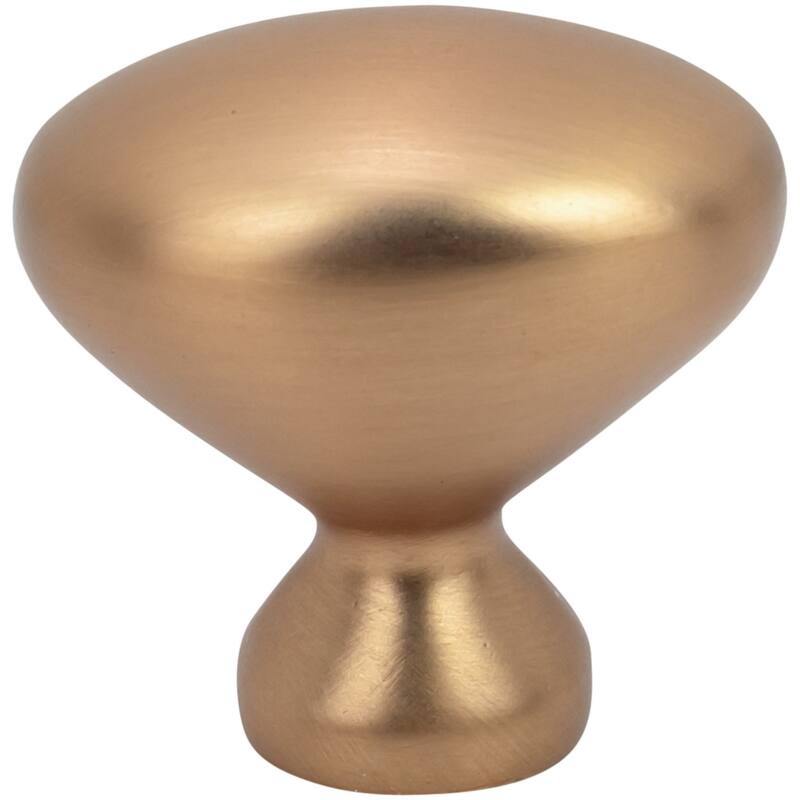 DesignPerfect DPA-B7K Classic Retro 1-1/4" Football Oblong Cabinet - Champagne Bronze / Gold