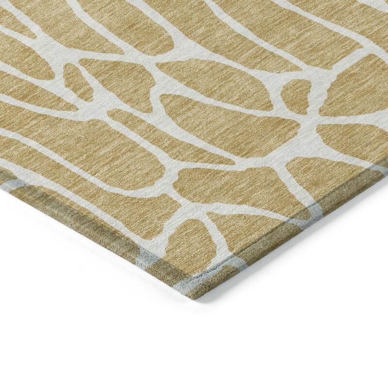 HomeRoots Geometric Transitional Rectangle Outdoor Rug