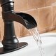 preview thumbnail 13 of 36, Vibrantbath Waterfall Bathroom Sink Faucets Deck Mount Lavatory