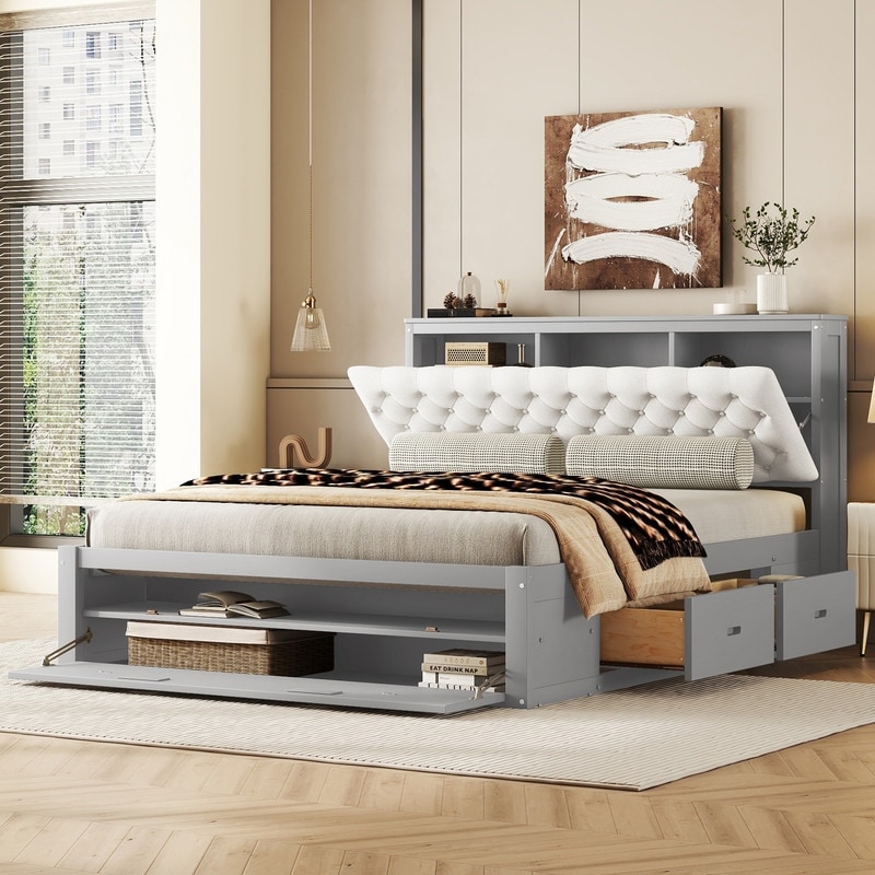 Queen beds & bed frames with storage hotsell