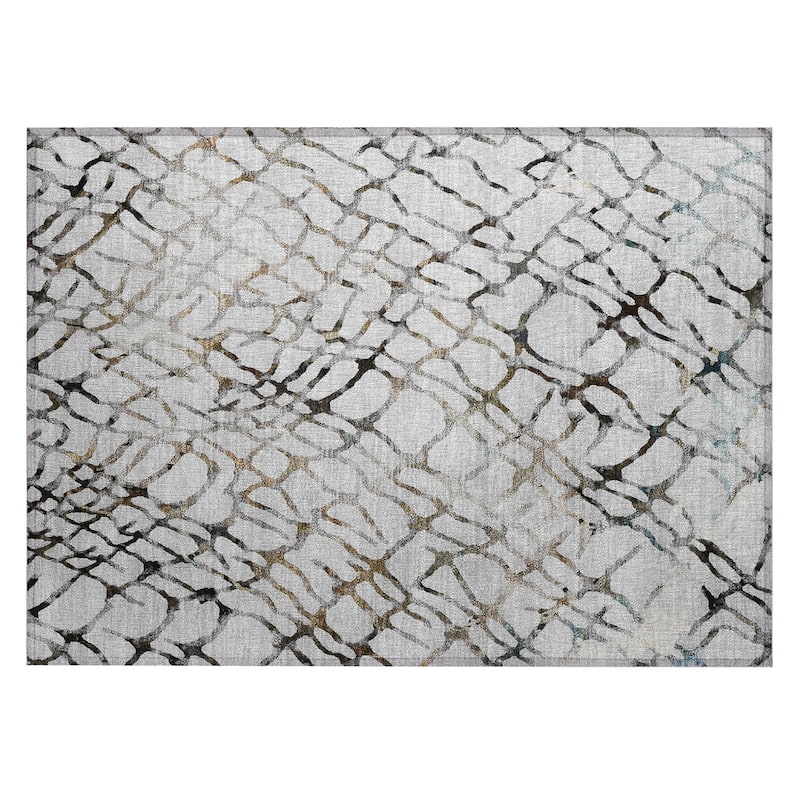 Machine Washable Indoor/ Outdoor Chantille Contemporary Rug