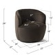 preview thumbnail 7 of 10, 26.5" Wide Velvet Small Swivel Barrel Accent Chair(Set of 2)