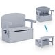 preview thumbnail 31 of 29, Costway 3-in-1 Kids Convertible Storage Bench Wood Activity Table and - See Details
