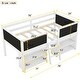 preview thumbnail 17 of 22, Twin Size Low Loft Bed with Two Movable Shelves, Ladder and Chalkboard, Kids Low Loft Bed Frame No Box Spring Needed for Boys