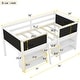 preview thumbnail 3 of 22, Twin Size Low Loft Kids Bed Frame with Movable Shelves, Decorative Chalkboard & Guardrails for Bedroom, Easy Assembly, White
