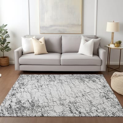 Machine Washable Indoor/ Outdoor Chantille Modern Texture Rug
