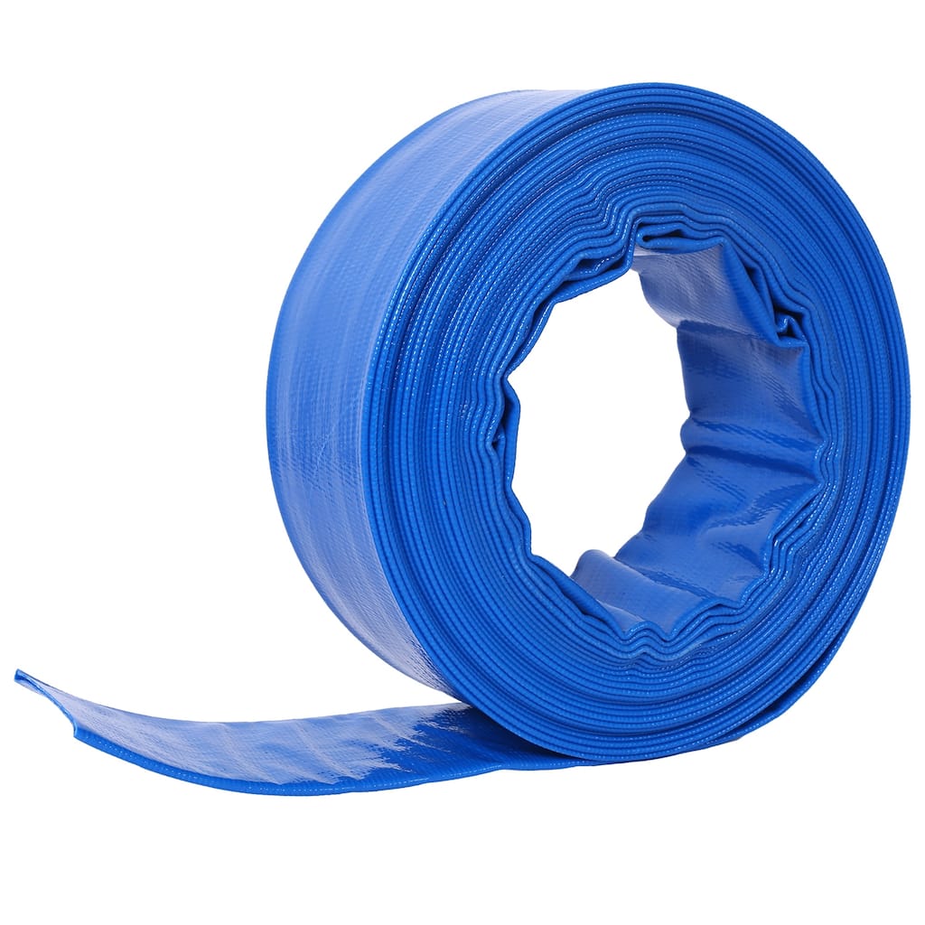 1-1/2" Pool Backwash Hose, Heavy Duty Reinforced PVC with 2 Clamps