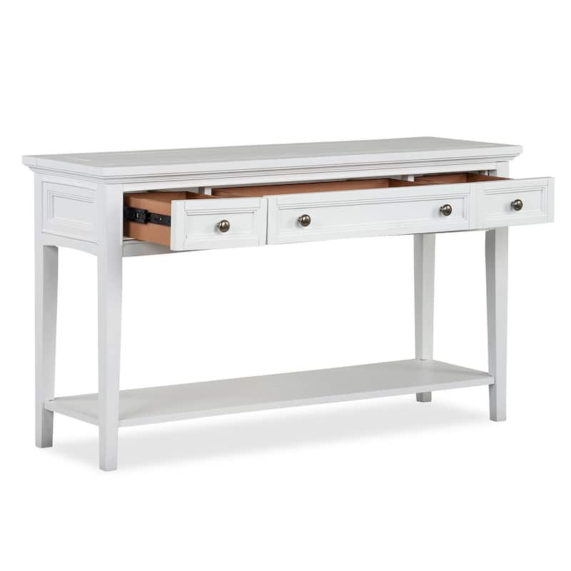 Magnussen Home Heron Cove Chalk White Rectangular Sofa Table - 50''W x 16''D x 29''H