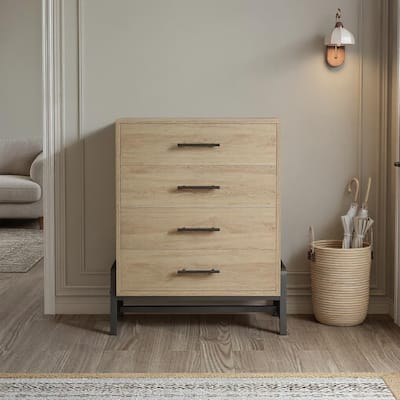38.6" Tall Dresser, with Storage Freestanding, 4 Dresser