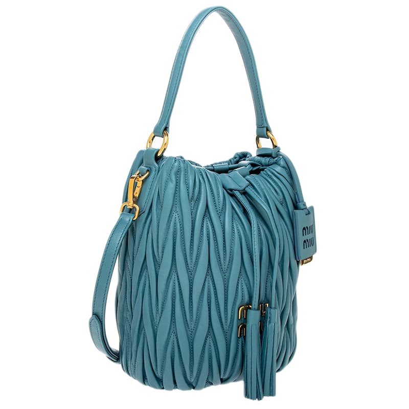Miu Miu Matelasse Leather Bucket Bag