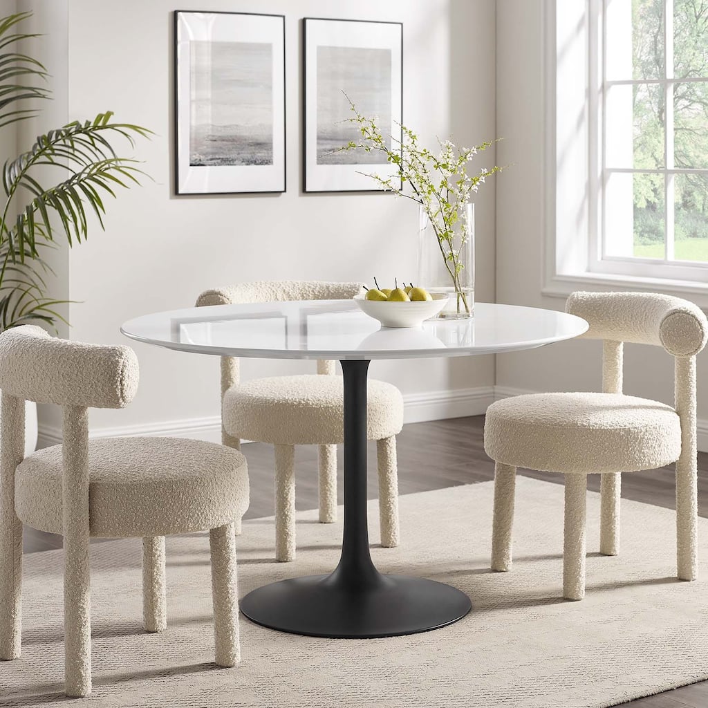 47" Round Wood Dining Table
