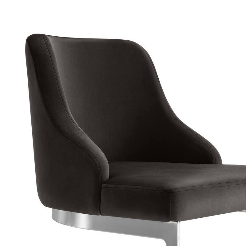 Velvet/Faux Leather Barstool, Counter Height Stools Set of 3 - 18.9"W x 20.5"D x 36.6"H