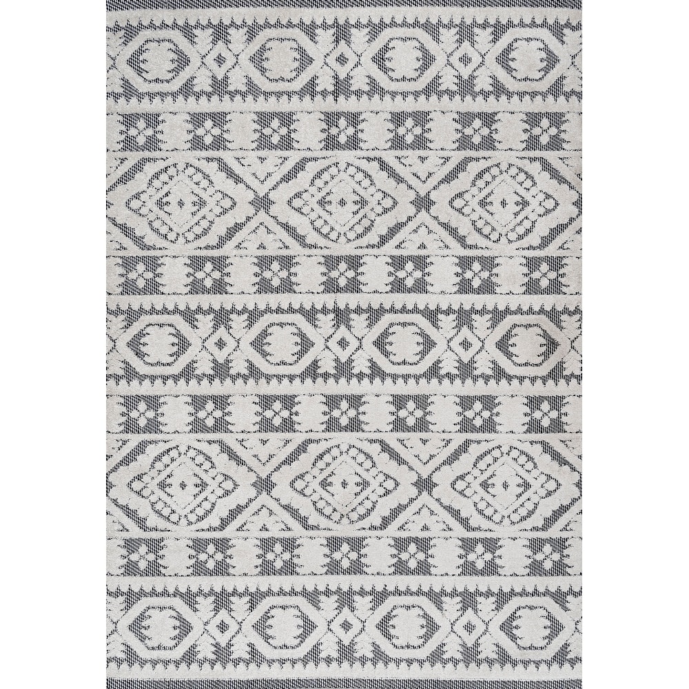 JONATHAN Y Jordan High-Low Pile Mediterranean Tile Indoor/Outdoor Area Rug