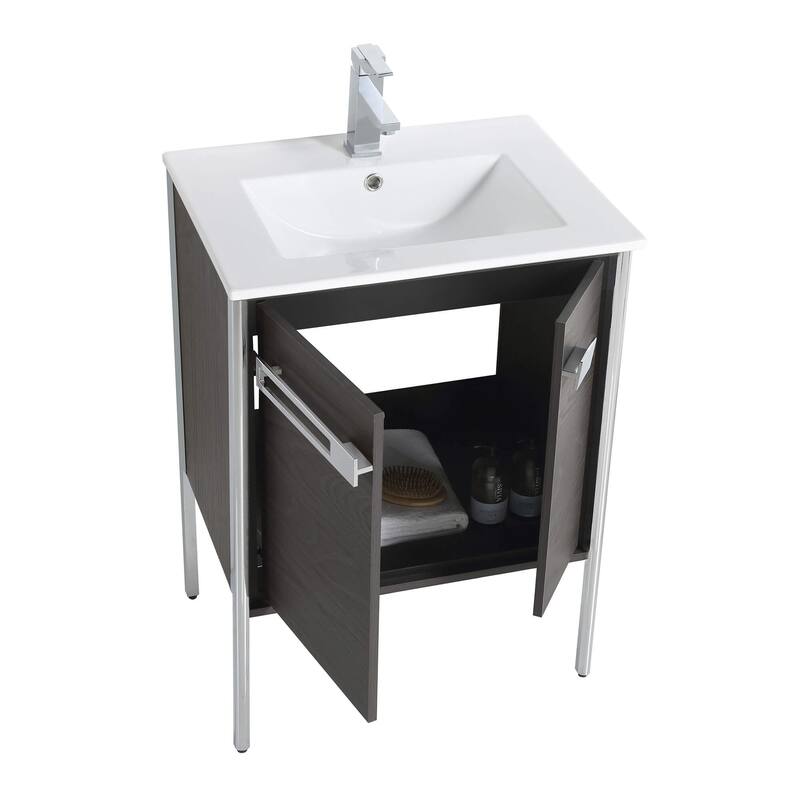 Fine Fixtures Oakville Bathroom Vanity with White Ceramic Sink