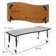 preview thumbnail 20 of 23, 3PC Mobile 86" Oval Wave Flexible Grey Kids Adjustable Activity Table Set