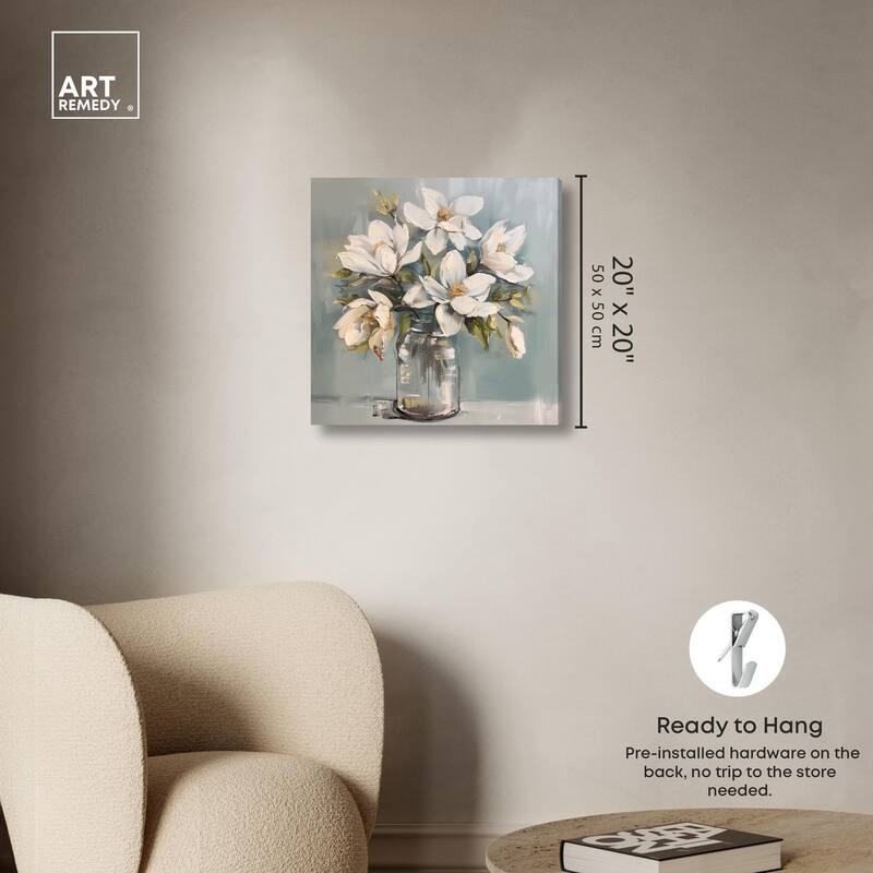 Prismatic Floral and Jar Canvas by Art Remedy, Gallery Wrapped