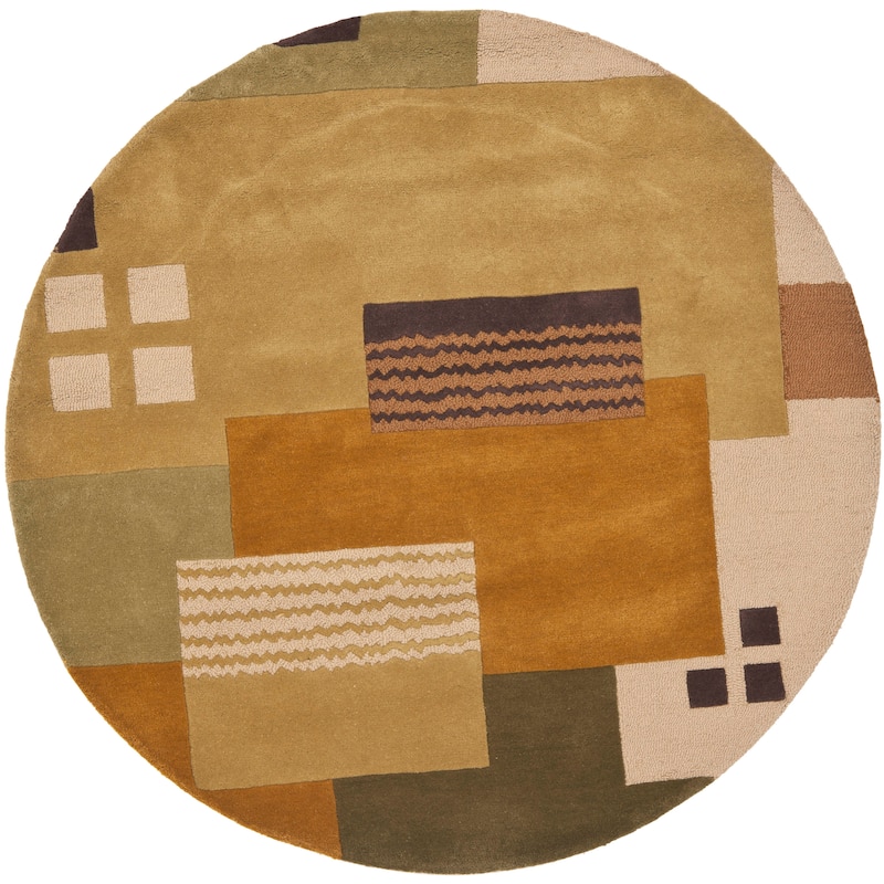 SAFAVIEH Handmade Soho Kimber Abstract Deco N.Z. Wool Rug