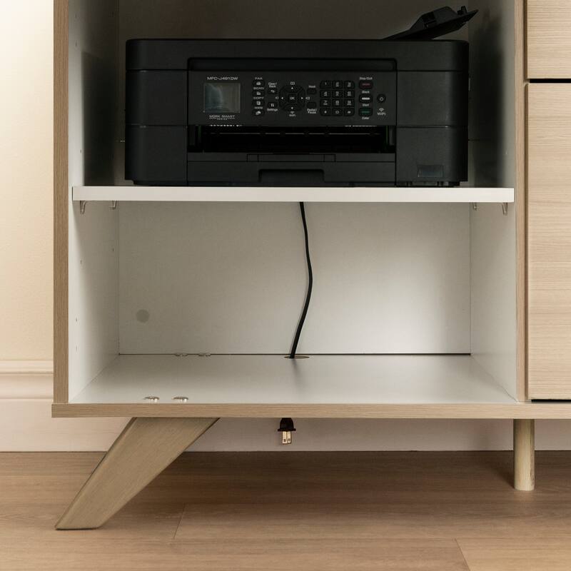 South Shore Helsy L-shaped Corner Desk with Power Bar